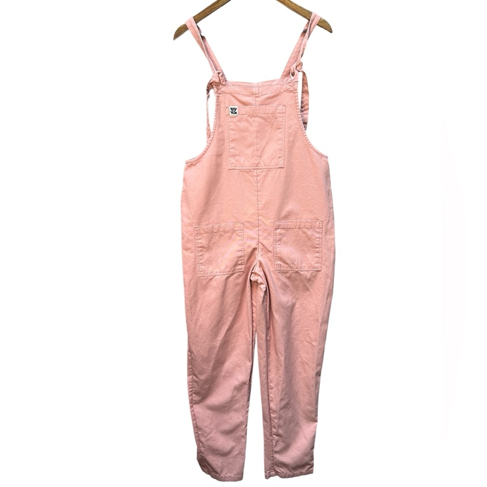 Lucy & Yak Pink Cotton Overalls Romper